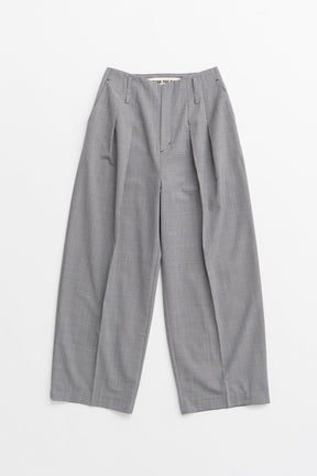 Pin Check Cocoon Pants - 2026AUTUMN