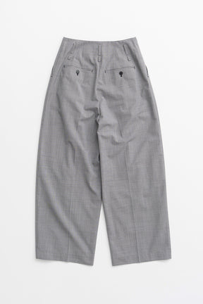 Pin Check Cocoon Pants - 2026AUTUMN