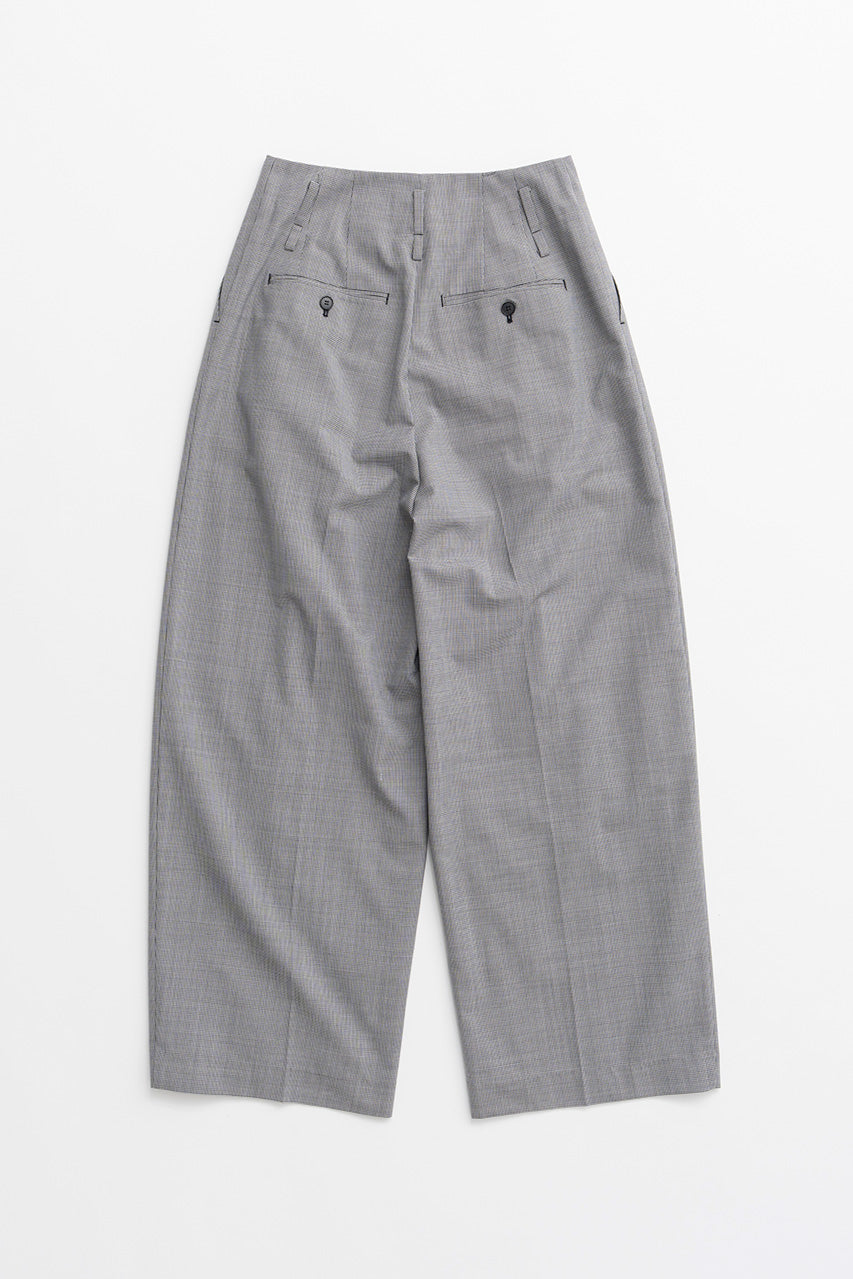 Pin Check Cocoon Pants - 2026AUTUMN