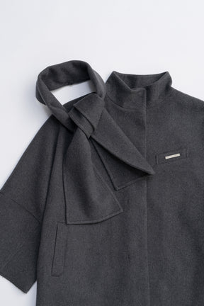 Poncho Coat with Scarf - 2025 AUTUMN