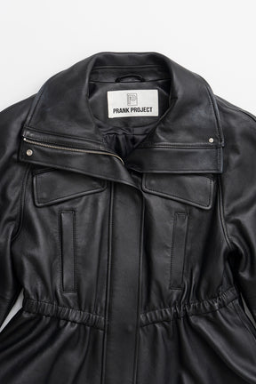 Low Drawstring Sheep Leather Jacket - 2026AUTUMN