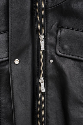 Low Drawstring Sheep Leather Jacket - 2026AUTUMN
