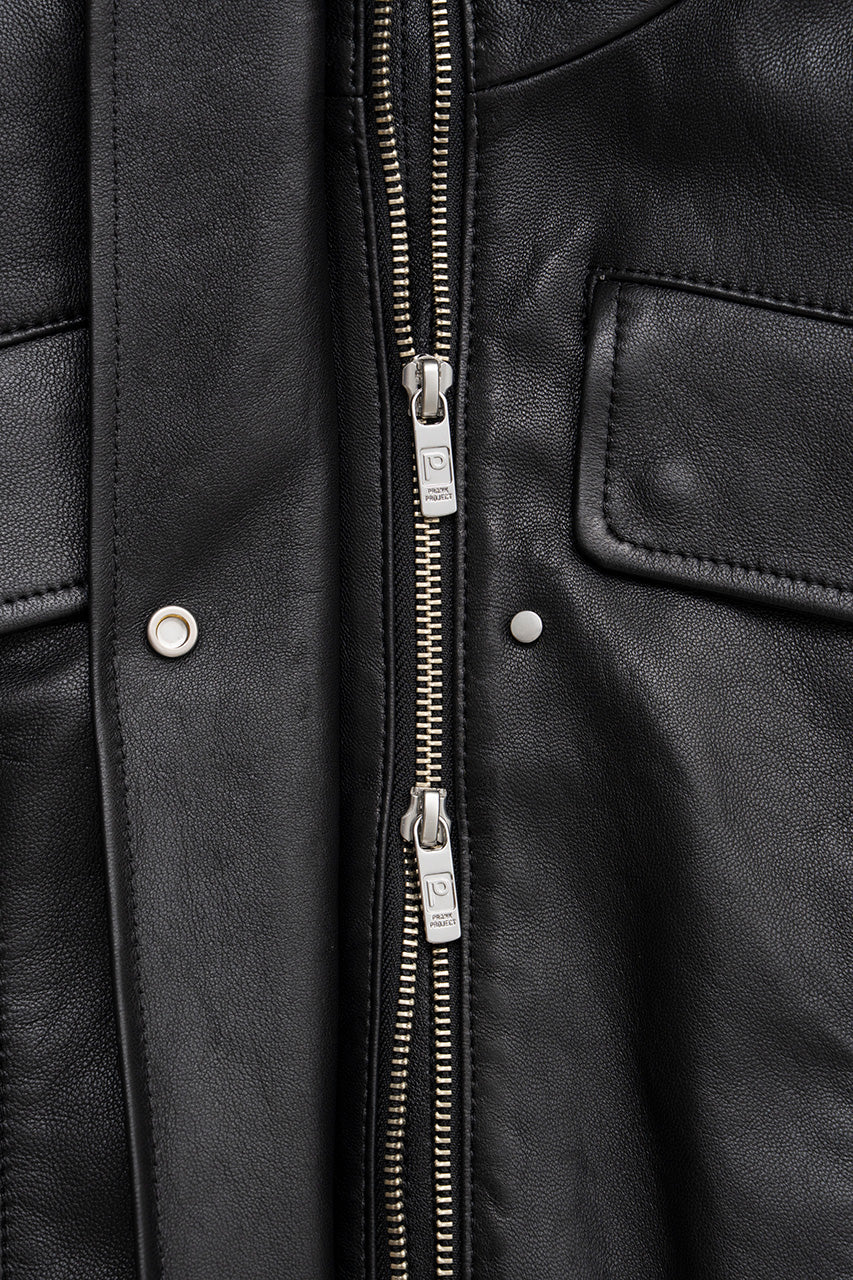 Low Drawstring Sheep Leather Jacket - 2026AUTUMN