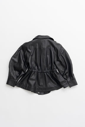 Low Drawstring Sheep Leather Jacket - 2026AUTUMN