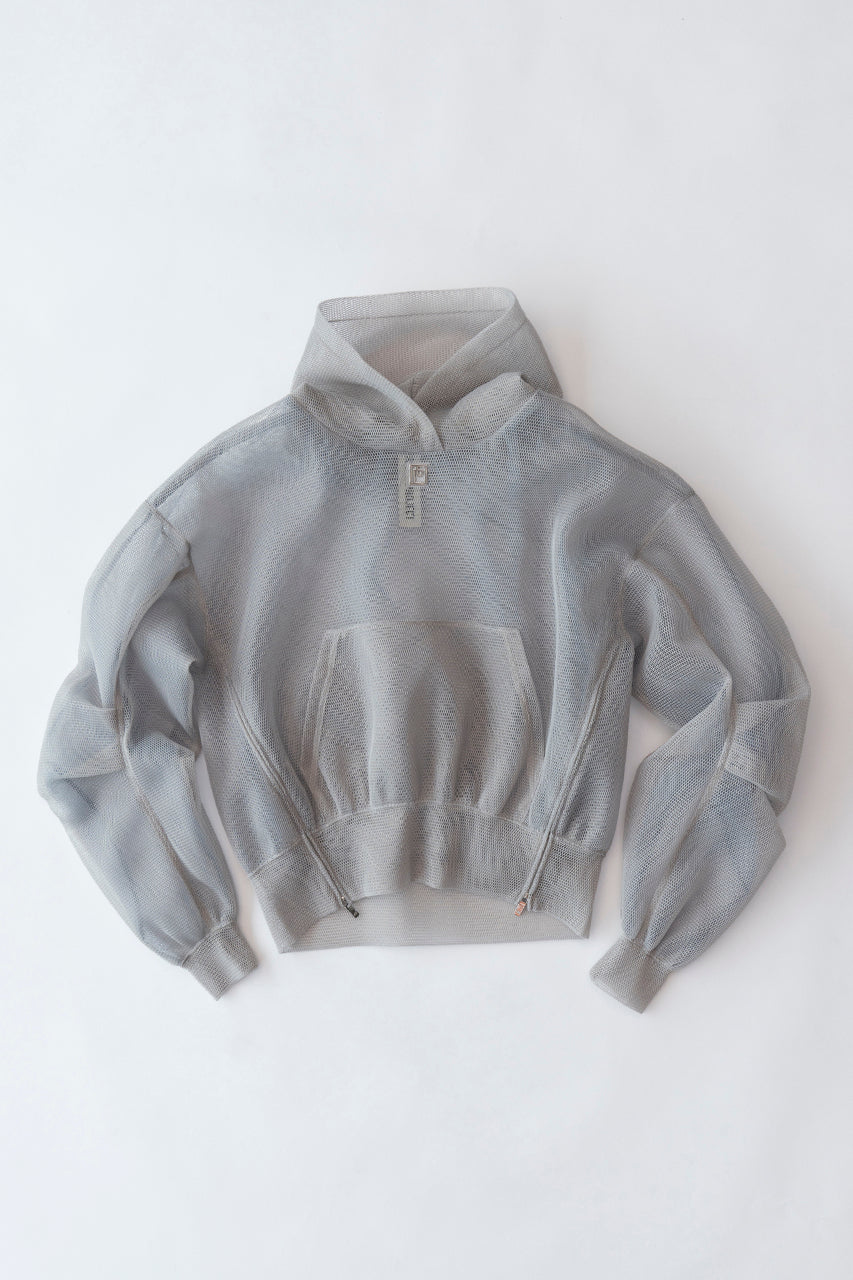 Double Face Mesh Over Hoodie
