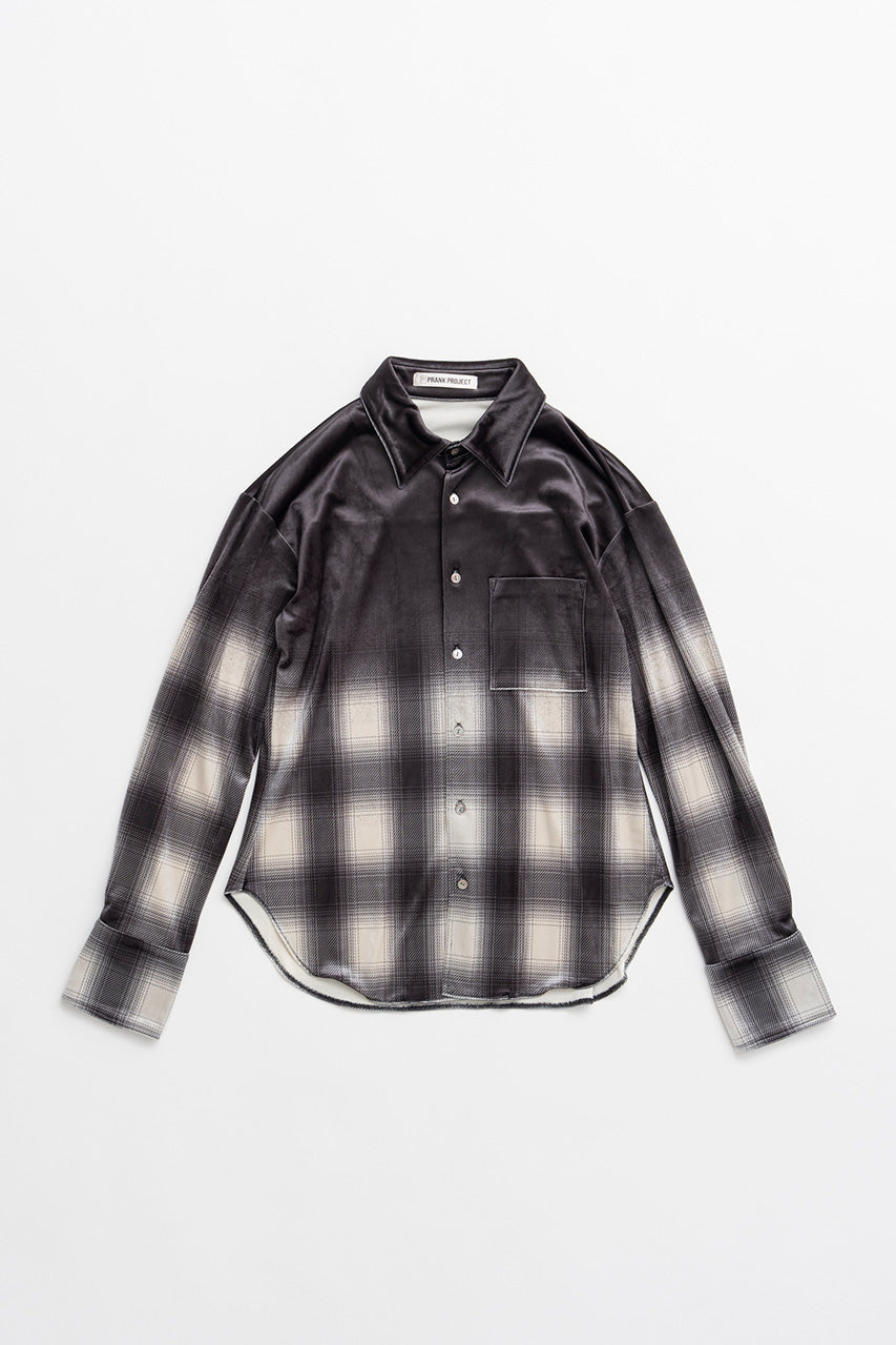 Faded Check Velour Shirt - 2026AUTUMN