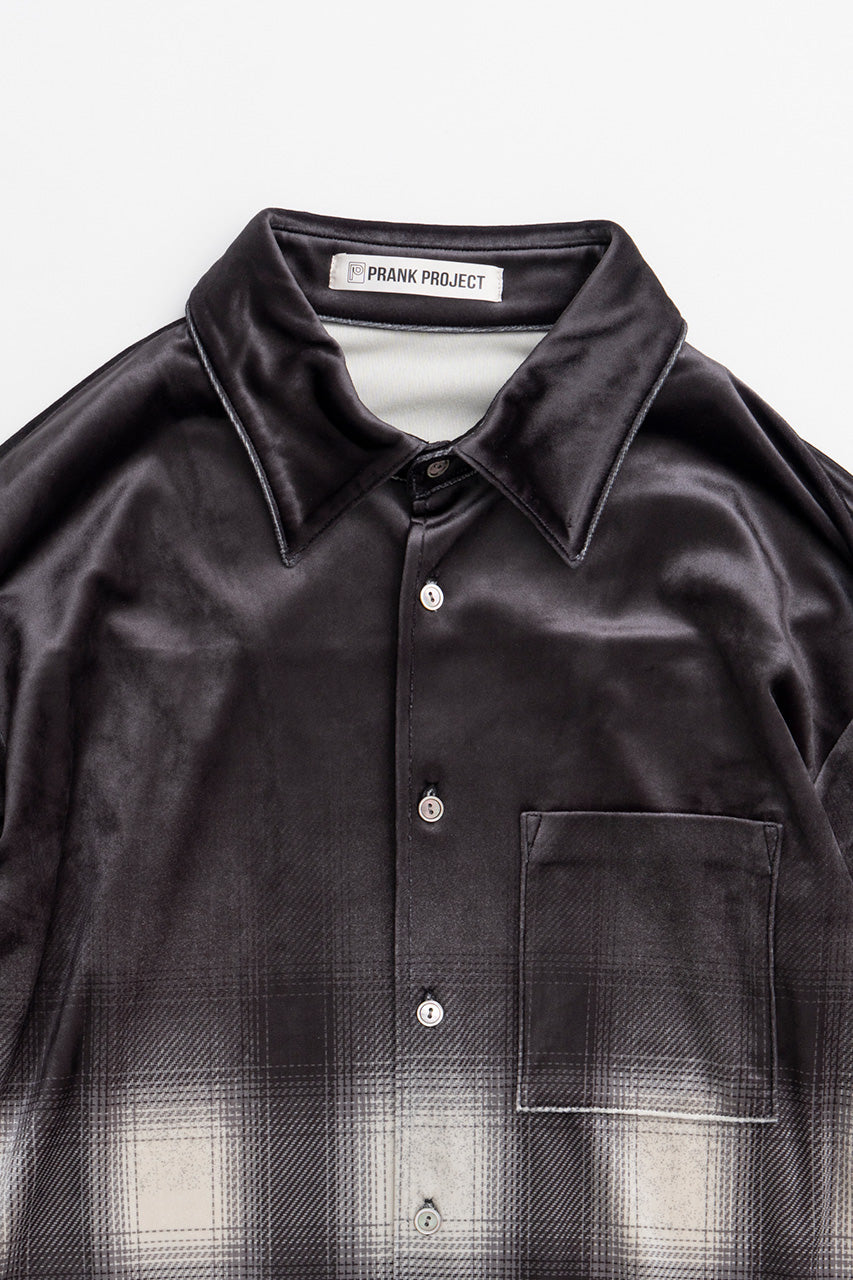 Faded Check Velour Shirt - 2026AUTUMN