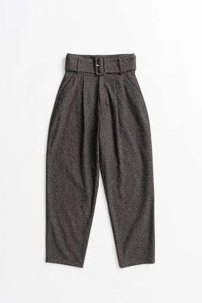 High-Waist Belt Cocoon Pants - 2026AUTUMN