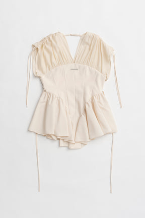 Balloon Peplum Tunic - 2025 SUMMER