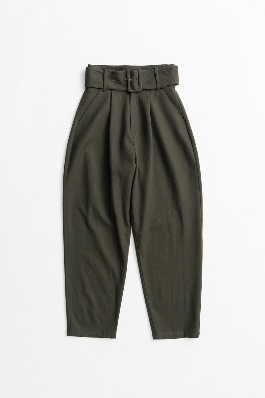 High-Waist Belt Cocoon Pants - 2026AUTUMN