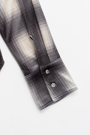 Faded Check Velour Shirt - 2026AUTUMN