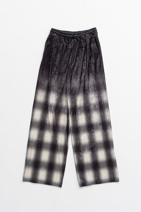 Faded Check Velour Pants - 2026AUTUMN