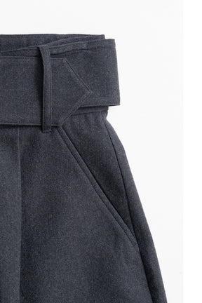 High-Waist Belt Cocoon Pants - 2026AUTUMN