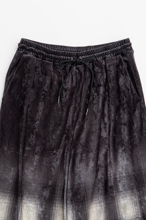 Faded Check Velour Pants - 2026AUTUMN