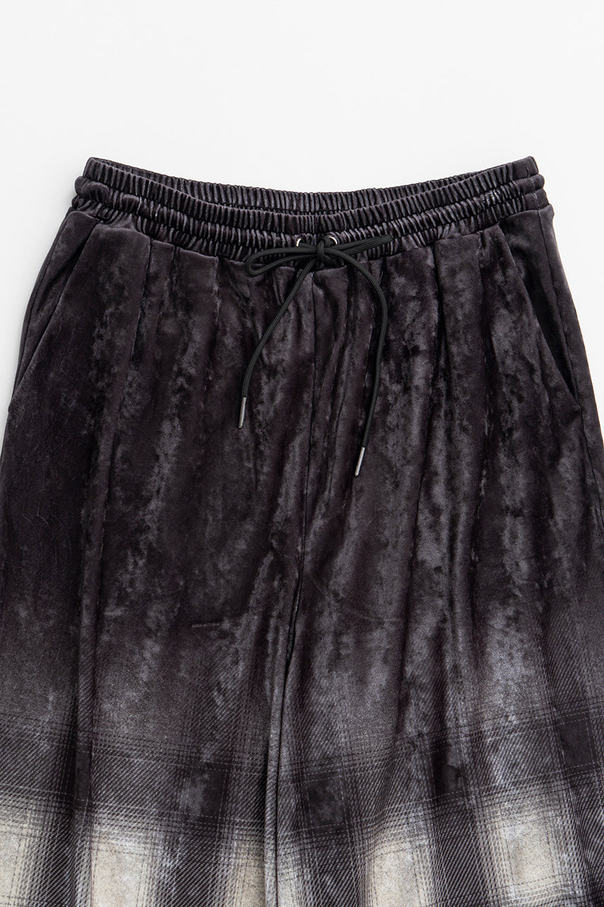 Faded Check Velour Pants - 2026AUTUMN