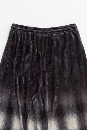 Faded Check Velour Pants - 2026AUTUMN