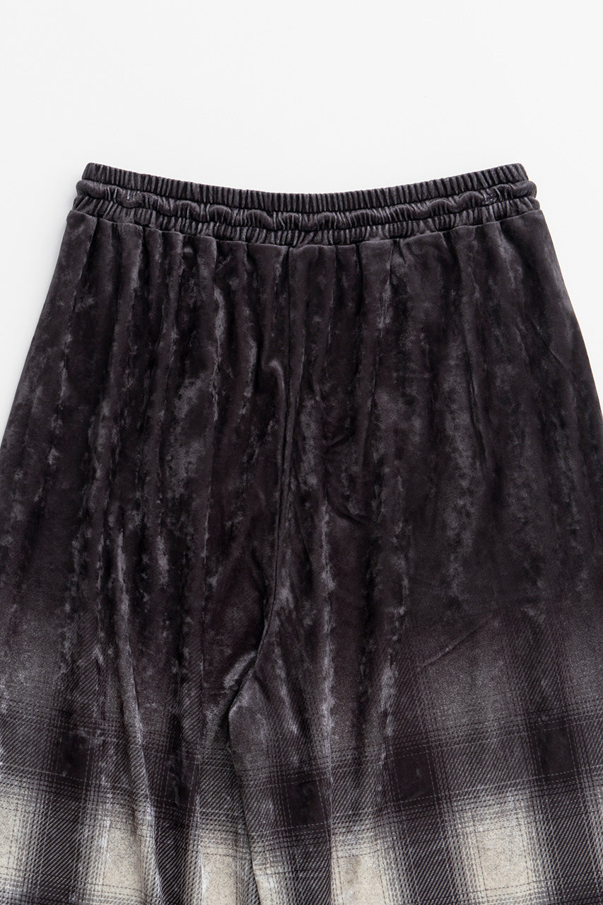 Faded Check Velour Pants - 2026AUTUMN