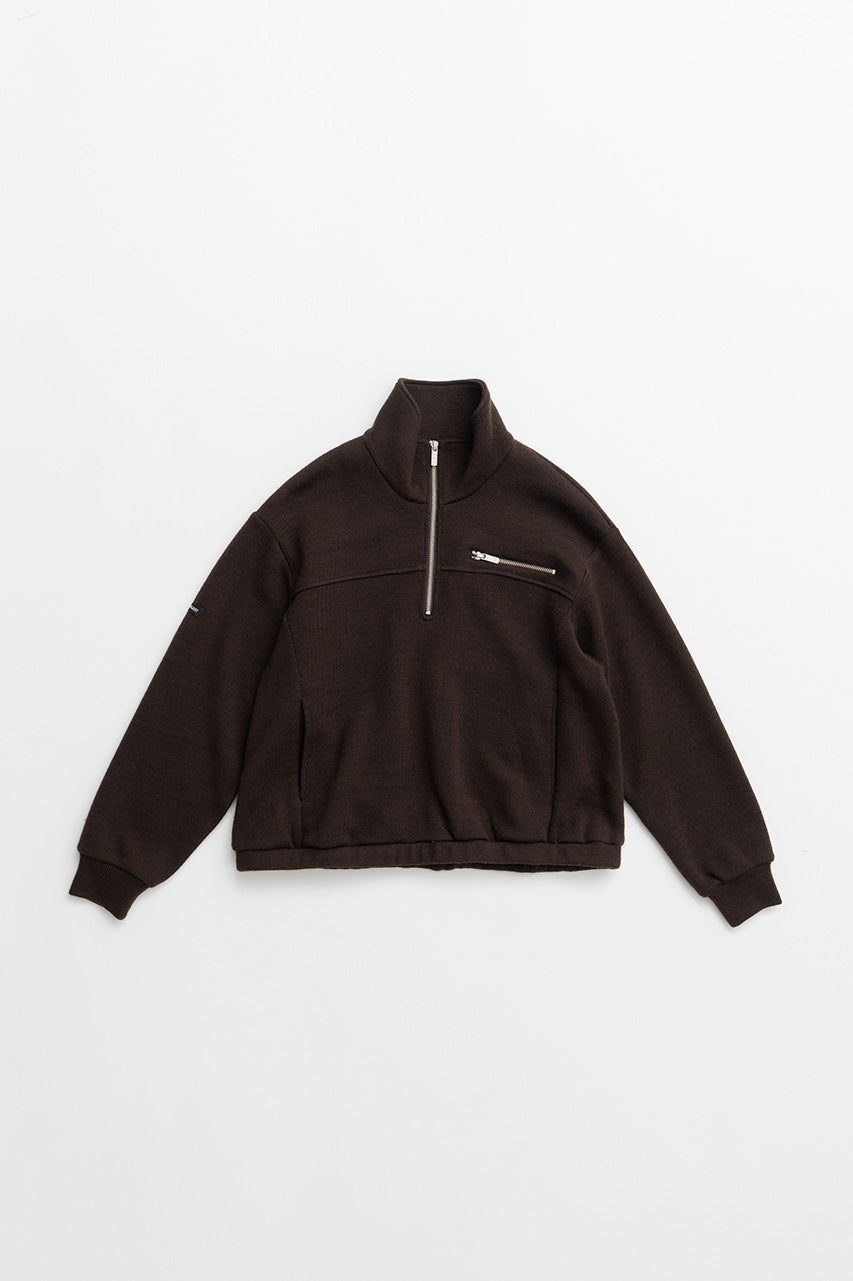 Wool Blend Half-Zip Top - 2026AUTUMN