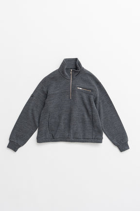 Wool Blend Half-Zip Top - 2026AUTUMN
