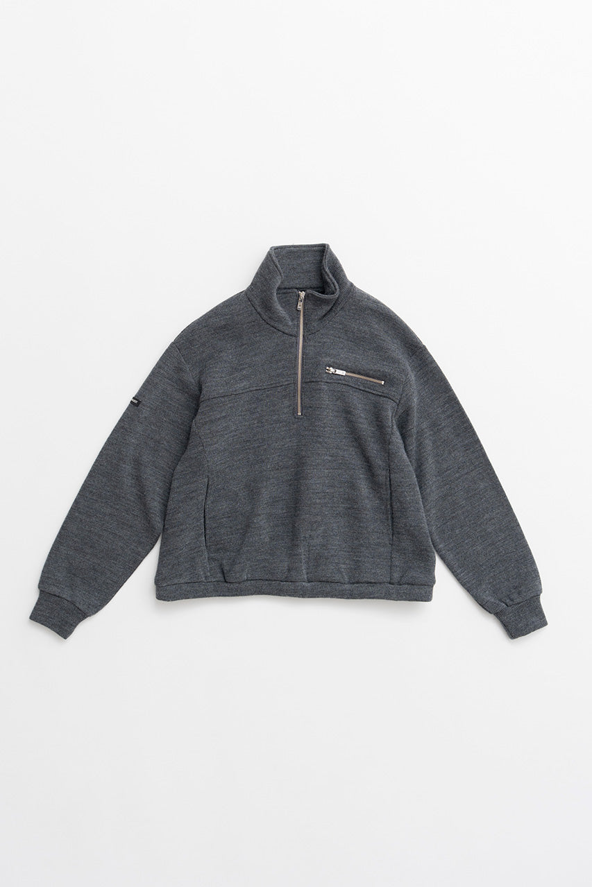 Wool Blend Half-Zip Top - 2026AUTUMN
