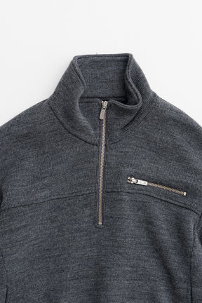 Wool Blend Half-Zip Top - 2026AUTUMN