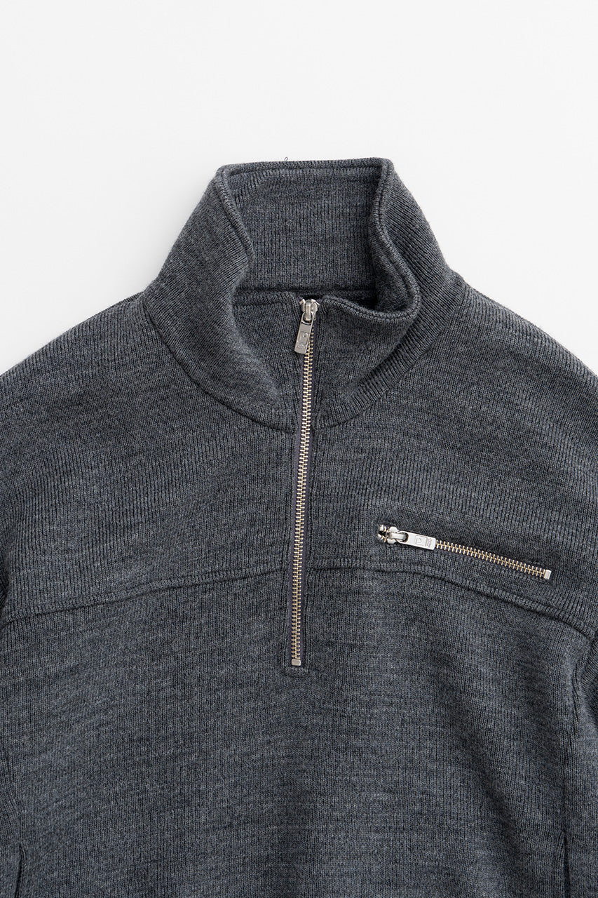 Wool Blend Half-Zip Top - 2026AUTUMN