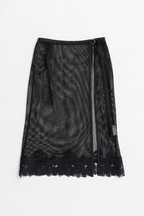 Mesh Lace Wrap Skirt - 26SUMMER