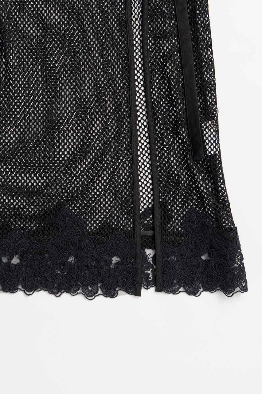 Mesh Lace Wrap Skirt - 26SUMMER