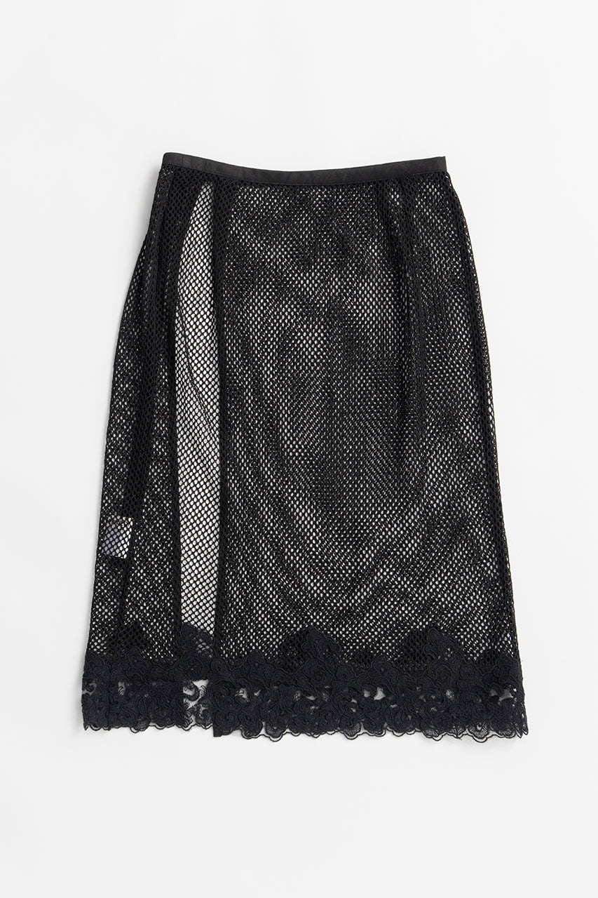 Mesh Lace Wrap Skirt - 26SUMMER