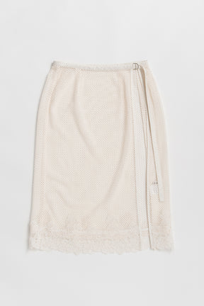 Mesh Lace Wrap Skirt - 26SUMMER