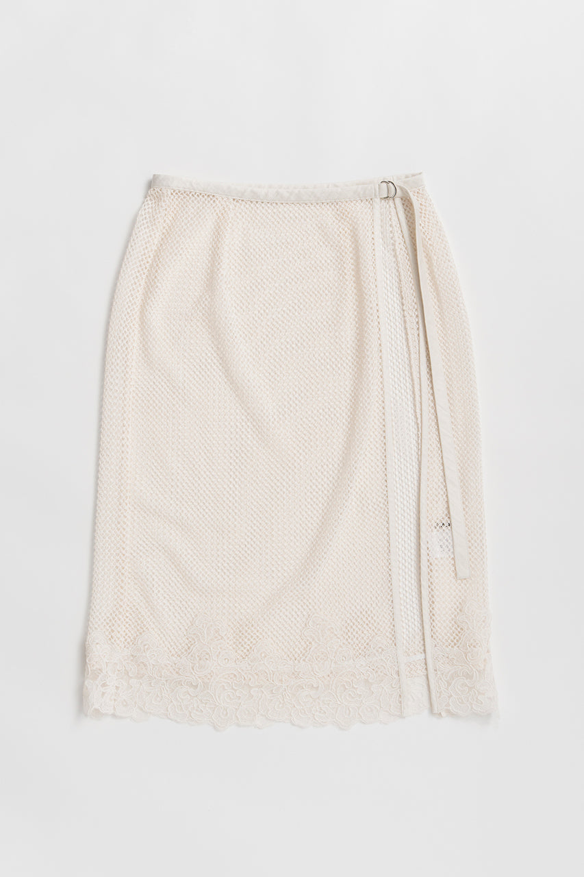 Mesh Lace Wrap Skirt - 26SUMMER