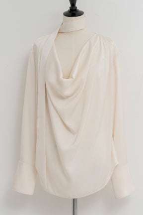 Cowl Neck Shirt - 2026AUTUMN