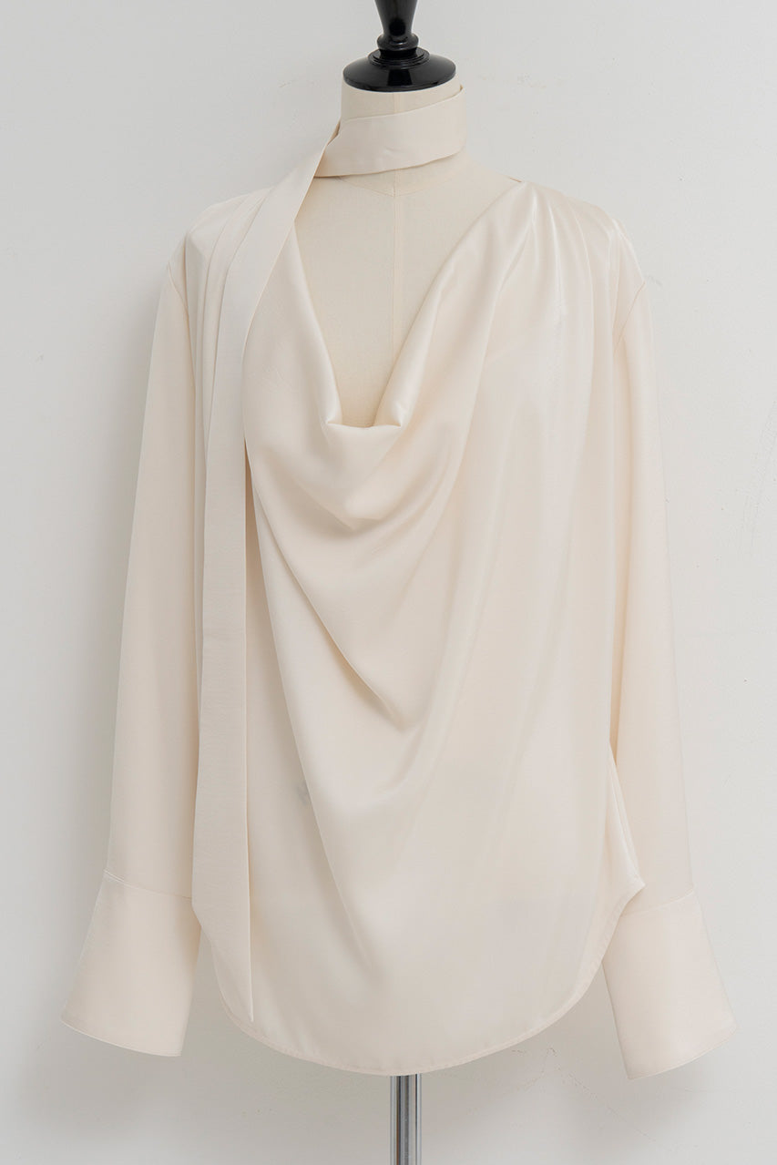 Cowl Neck Shirt - 2026AUTUMN