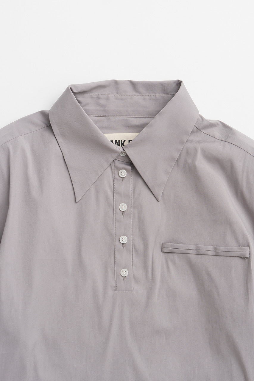 【AYUMI HAMAMOTO COLLABORATION】Shoulder Pad High-Stretch Broadcloth Shirt - PRE ORDER