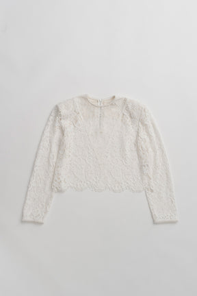 Shoulder Pad Combination Lace Blouse - 2026AUTUMN