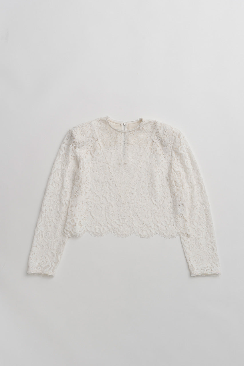 Shoulder Pad Combination Lace Blouse - 2026AUTUMN