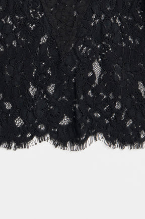 Shoulder Pad Combination Lace Blouse - 2026AUTUMN