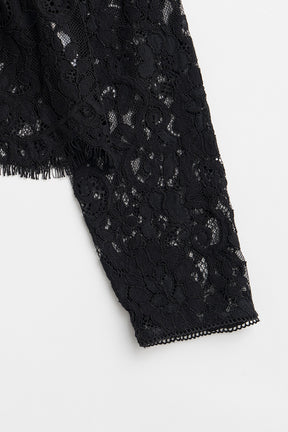 Shoulder Pad Combination Lace Blouse - 2026AUTUMN
