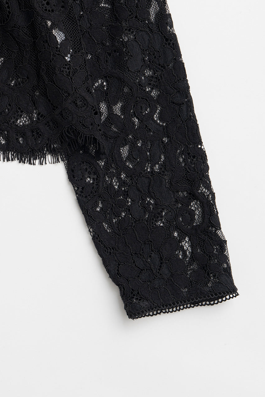 Shoulder Pad Combination Lace Blouse - 2026AUTUMN