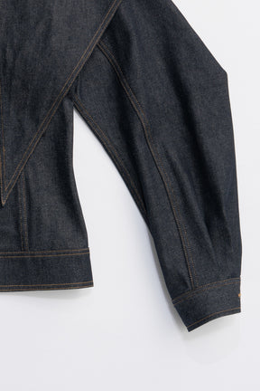 Scarf-Shaped Denim Jacket