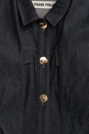 Scarf-Shaped Denim Jacket