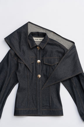 Scarf-Shaped Denim Jacket