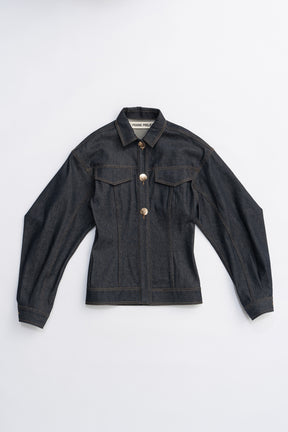 Scarf-Shaped Denim Jacket