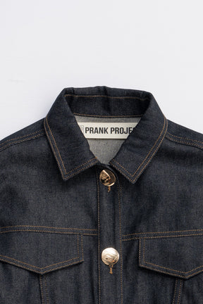 Scarf-Shaped Denim Jacket