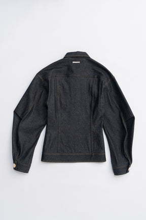 Scarf-Shaped Denim Jacket