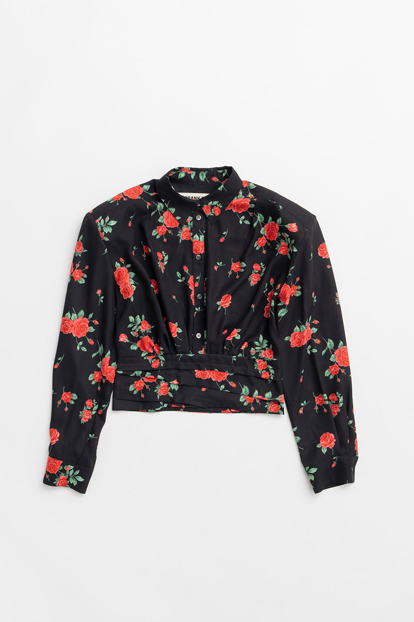 Hold Waist Rose Shirt - 2026AUTUMN