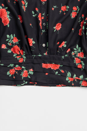 Hold Waist Rose Shirt - 2026AUTUMN