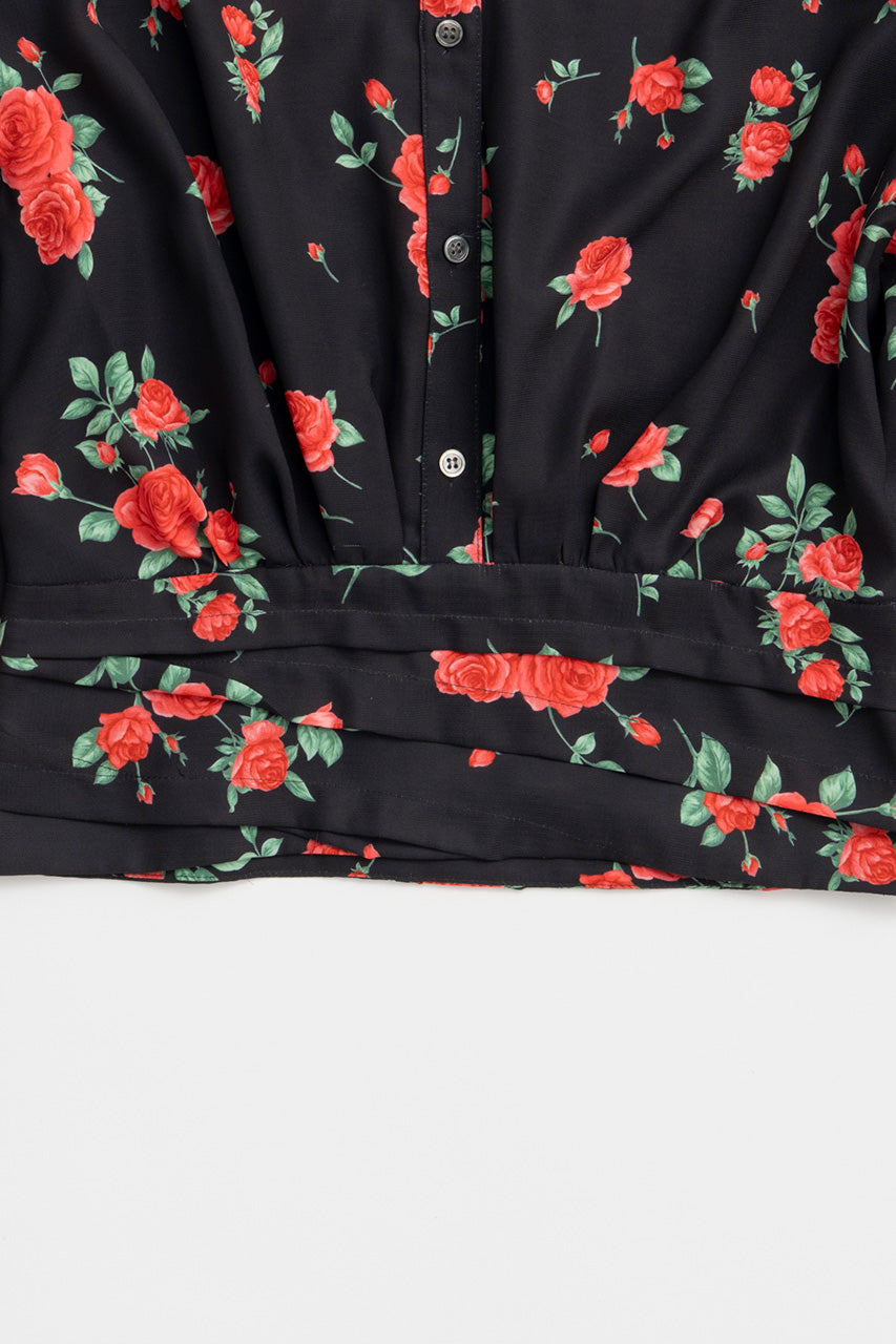 Hold Waist Rose Shirt - 2026AUTUMN
