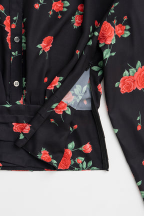 Hold Waist Rose Shirt - 2026AUTUMN