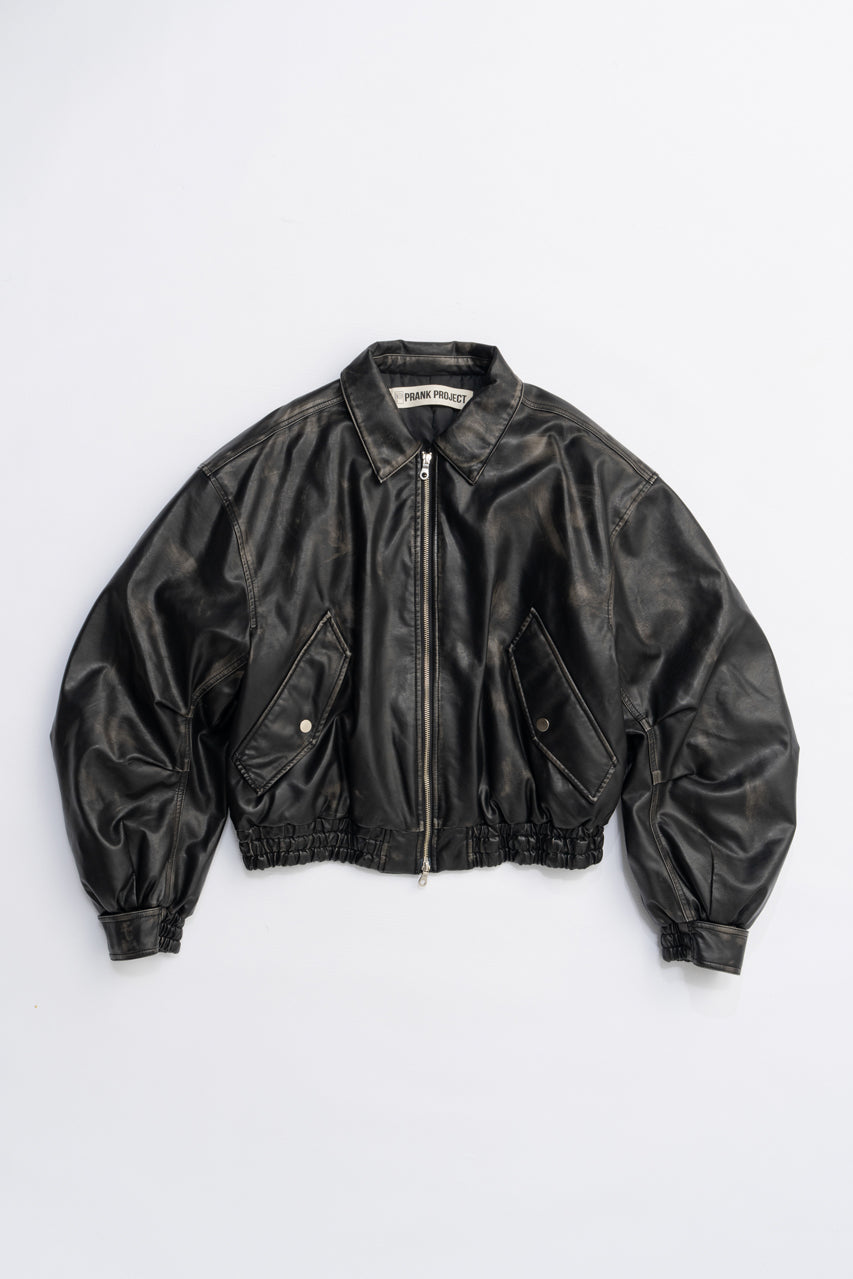 Y2K bomber フライト　レザー　ジャケット　アメカジ　裏原　パンク3 Y2K bomber フライトレザージャケットアメカジ裏原パンク3